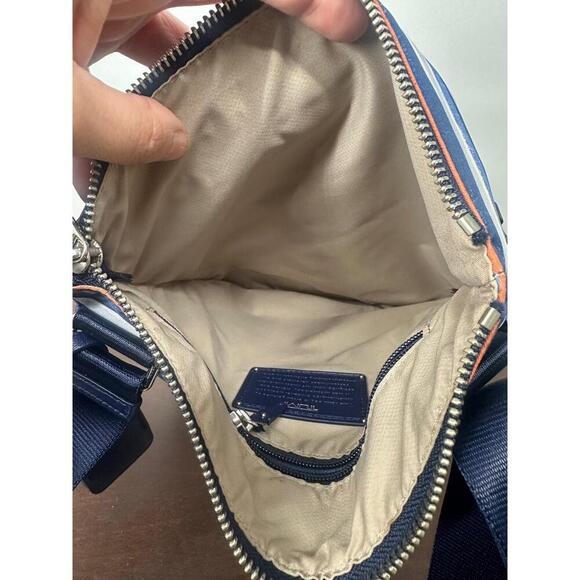 Tumi Crossbody Bag‎ Calera Multicolored Stripes Zipper Closure Adjustable Strap - Picture 7 of 11